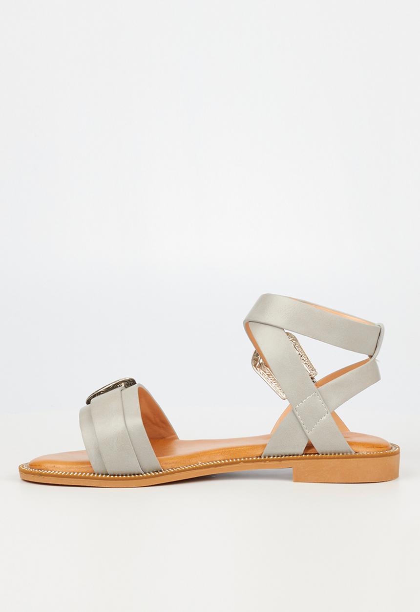 Miss Black - Murano9 ankle tie sandal - grey