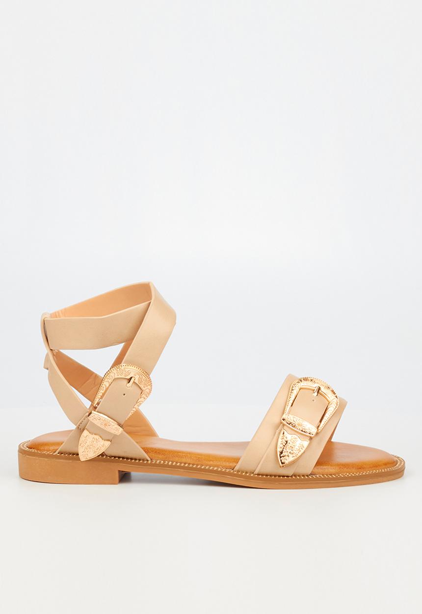 Miss Black - Murano9 ankle tie sandal - nude