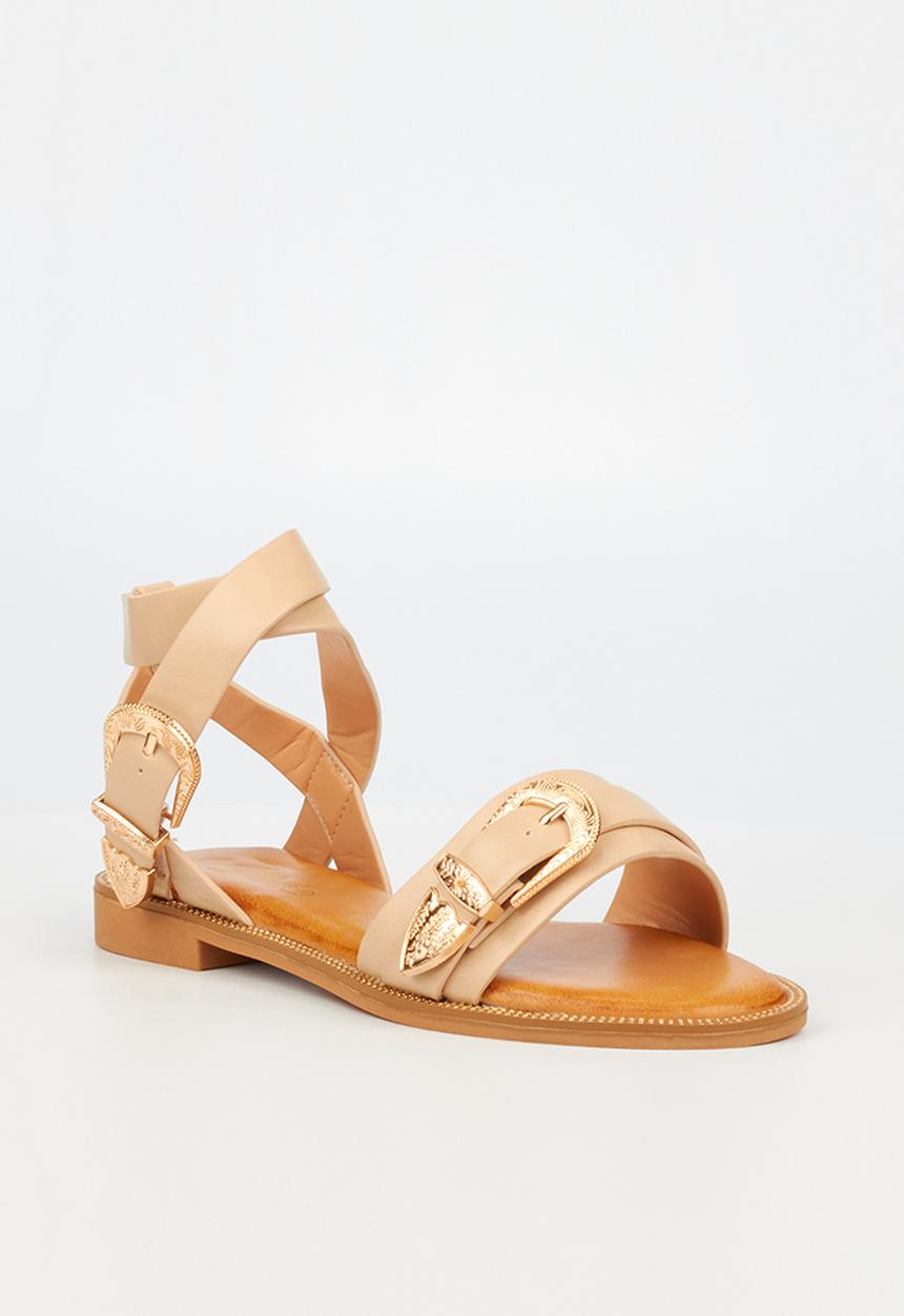 Miss Black - Murano9 ankle tie sandal - nude