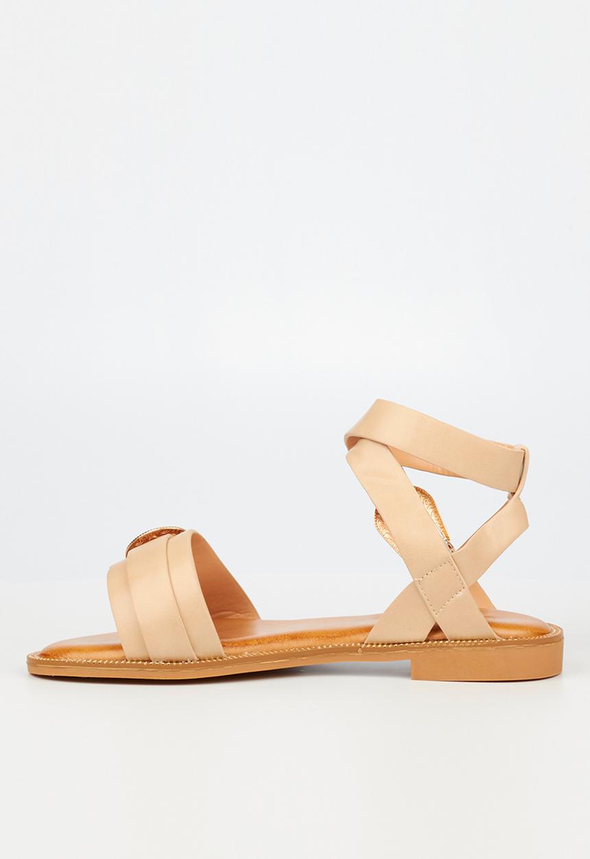Miss Black - Murano9 ankle tie sandal - nude