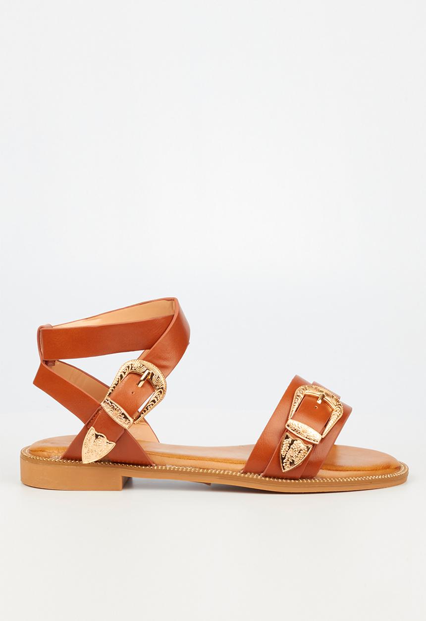 Miss Black - Murano9 ankle tie sandal - tan