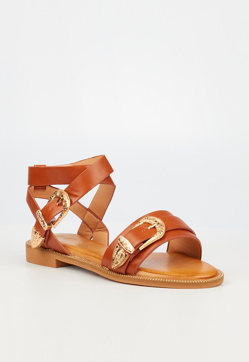 Miss Black - Murano9 ankle tie sandal - tan