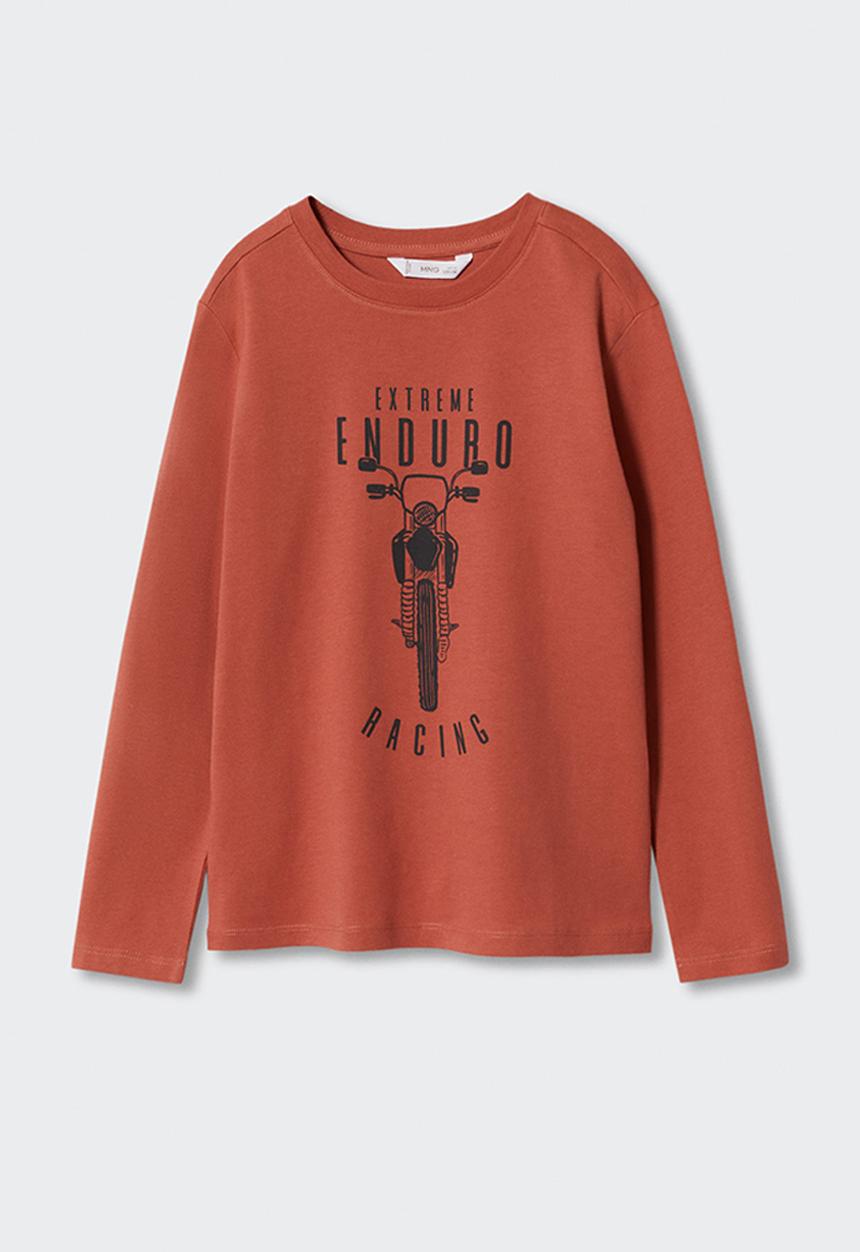 MANGO - T-shirt spencer - burnt orange