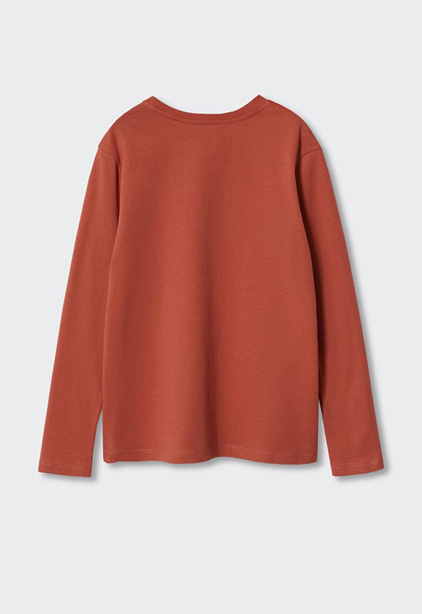 MANGO - T-shirt spencer - burnt orange