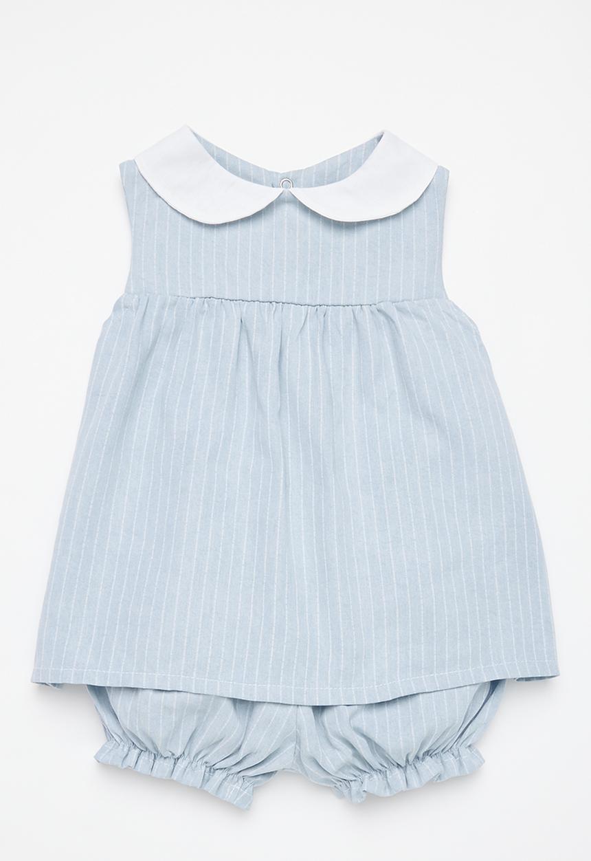Little Lumps - Blue pin striped dress - blue
