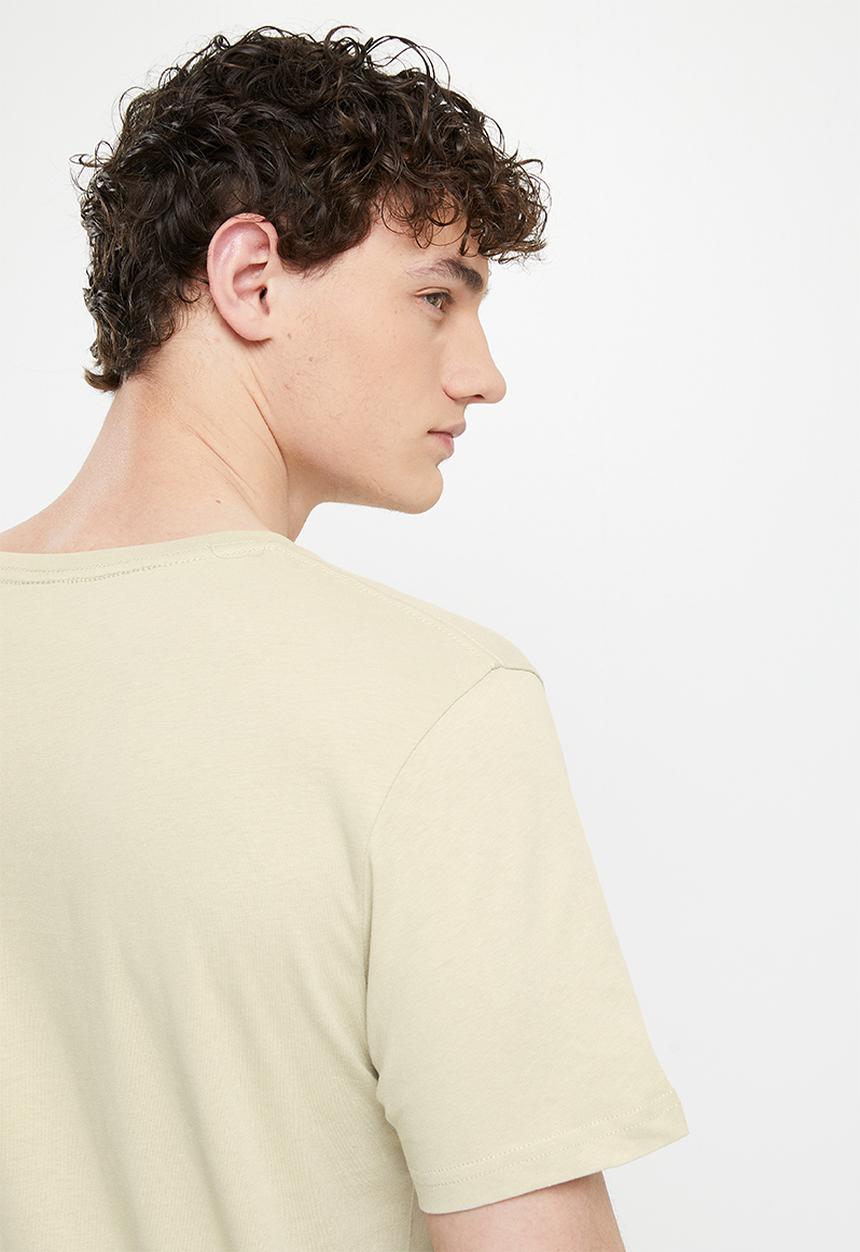 Cotton On - Tbar text T-shirt - pale sand/sometimes in new york