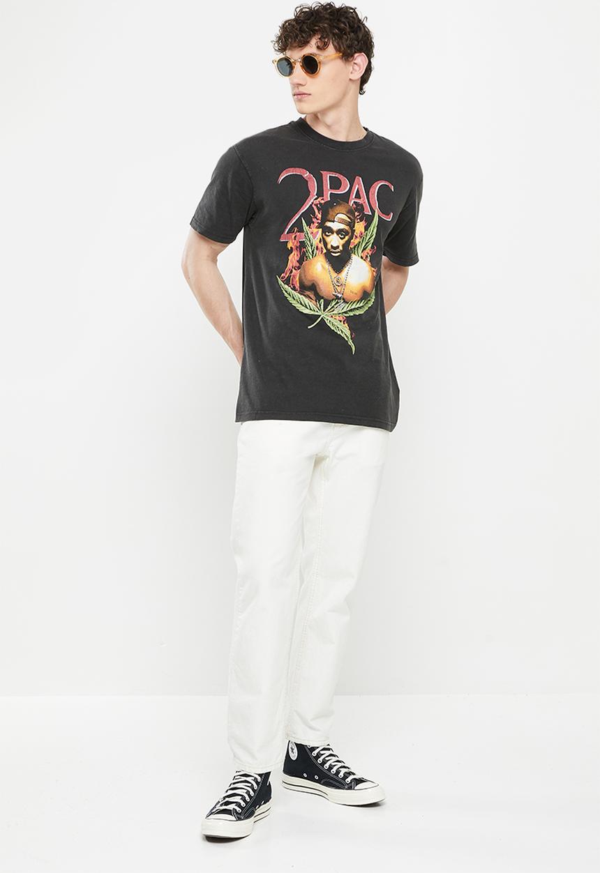 Cotton On - Special edition T-shirt - lcn bra washed black/tupac smoke