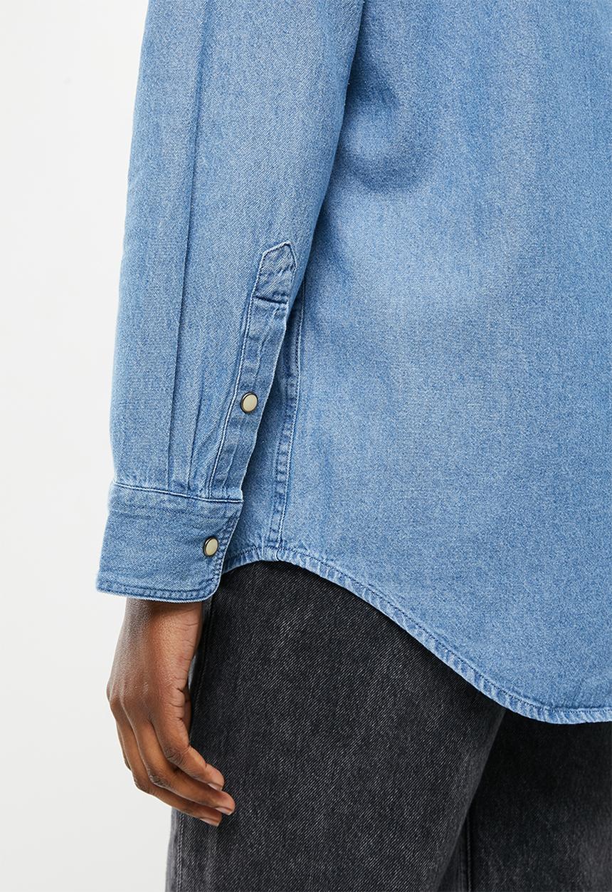 Superdry. - Denim classic western shirt  - blue