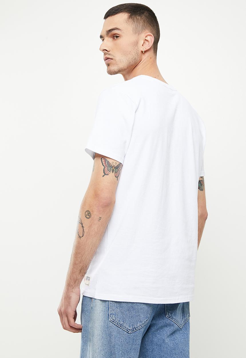 Superdry. - Vintage script style coll tee - brilliant white