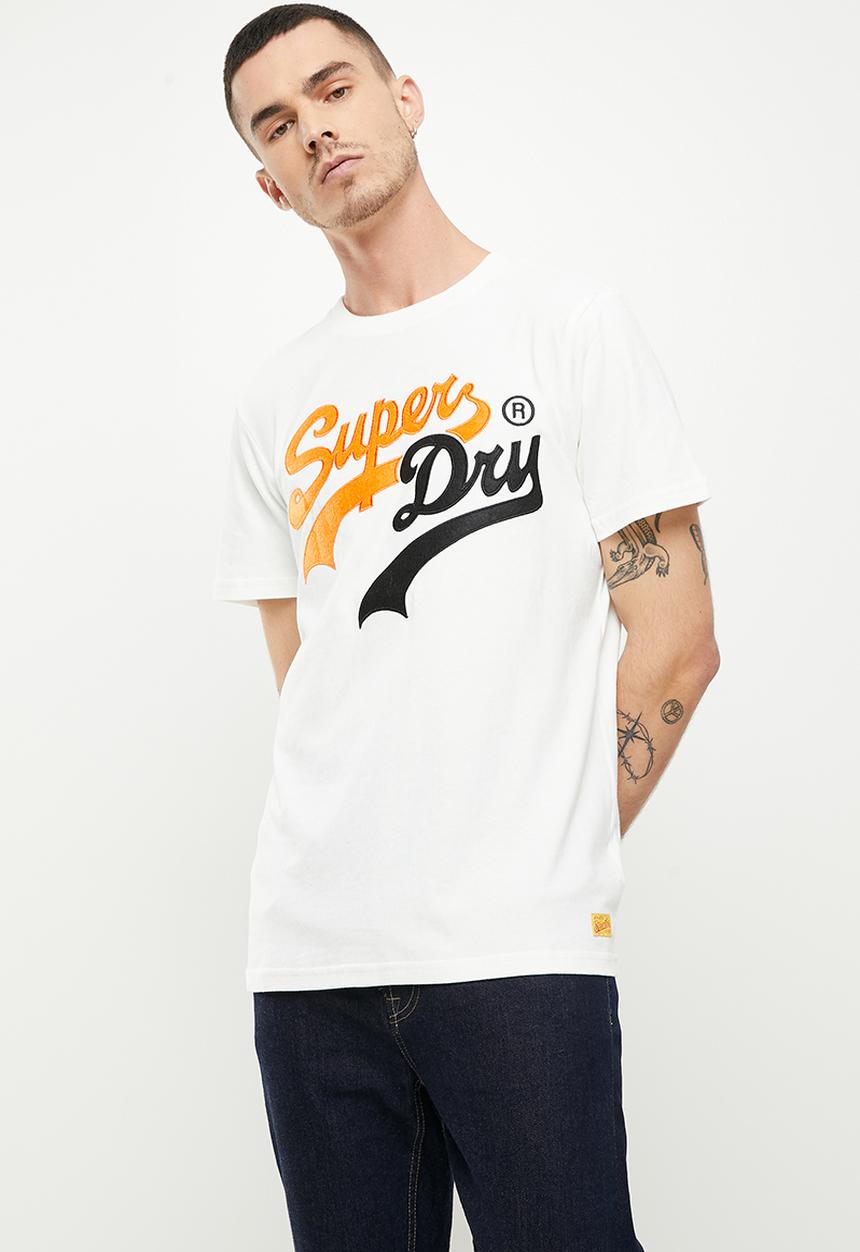 Superdry. - Vintage vl interest tee - winter white