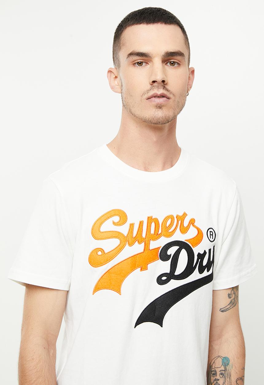 Superdry. - Vintage vl interest tee - winter white