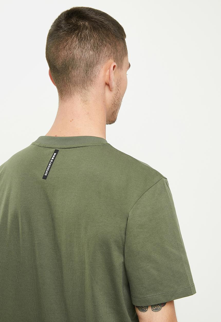 Superdry. - Code tech loose T-shirt - dark moss