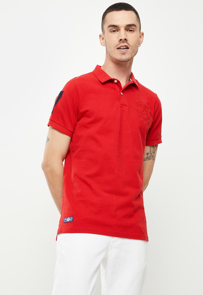 Superdry. - Vintage superstate polo - varsity red