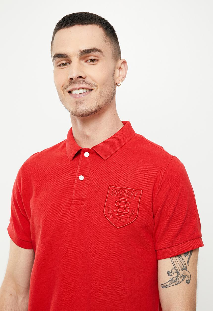 Superdry. - Vintage superstate polo - varsity red