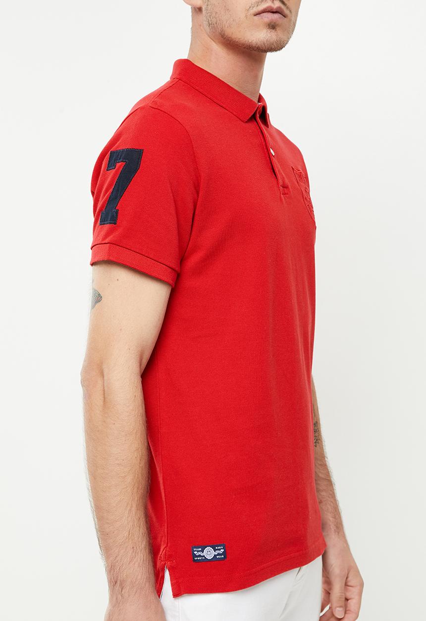 Superdry. - Vintage superstate polo - varsity red