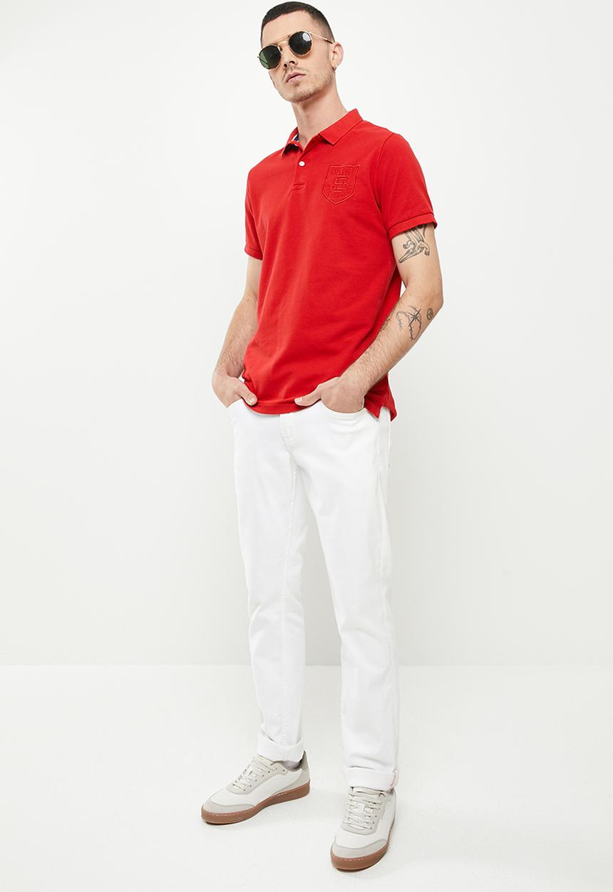 Superdry. - Vintage superstate polo - varsity red