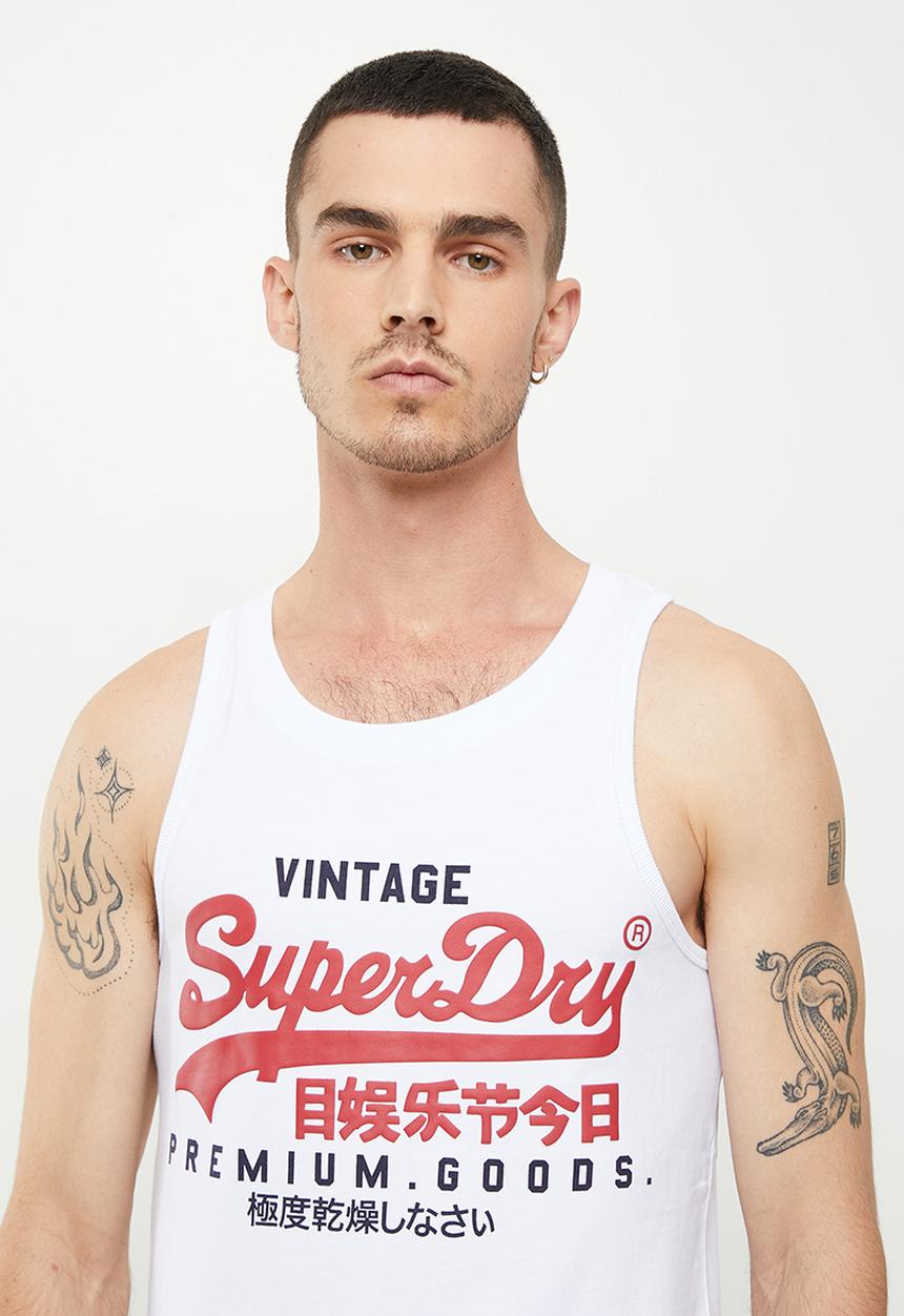 Superdry. - Vintage vl classic vest - optic
