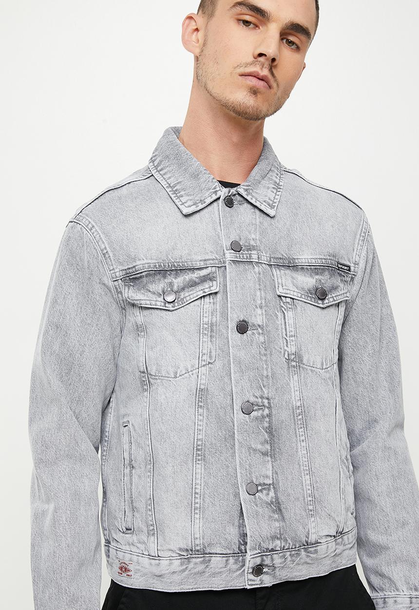 Superdry. - Highwayman trucker - frank vintage grey