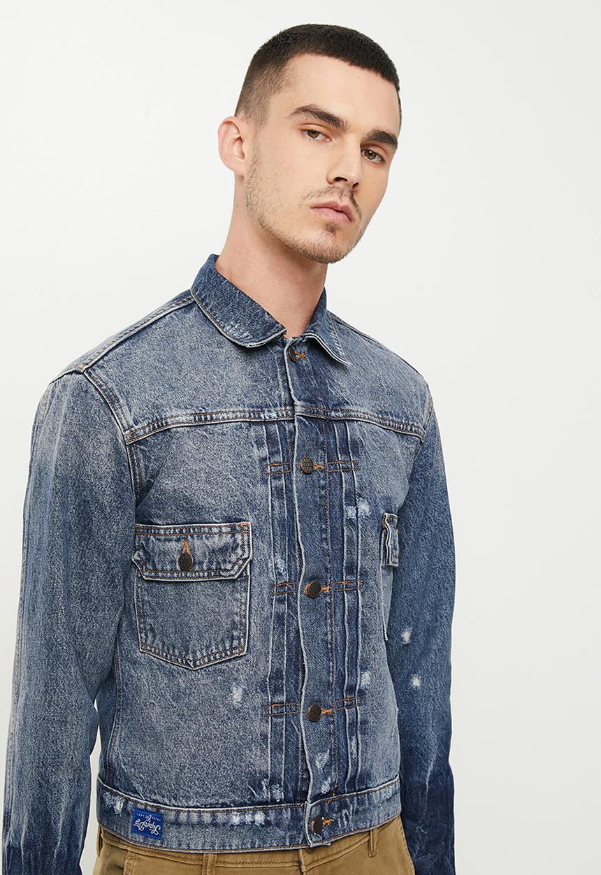 Superdry. - Vintage worker trucker jacket - dark indigo vintage 