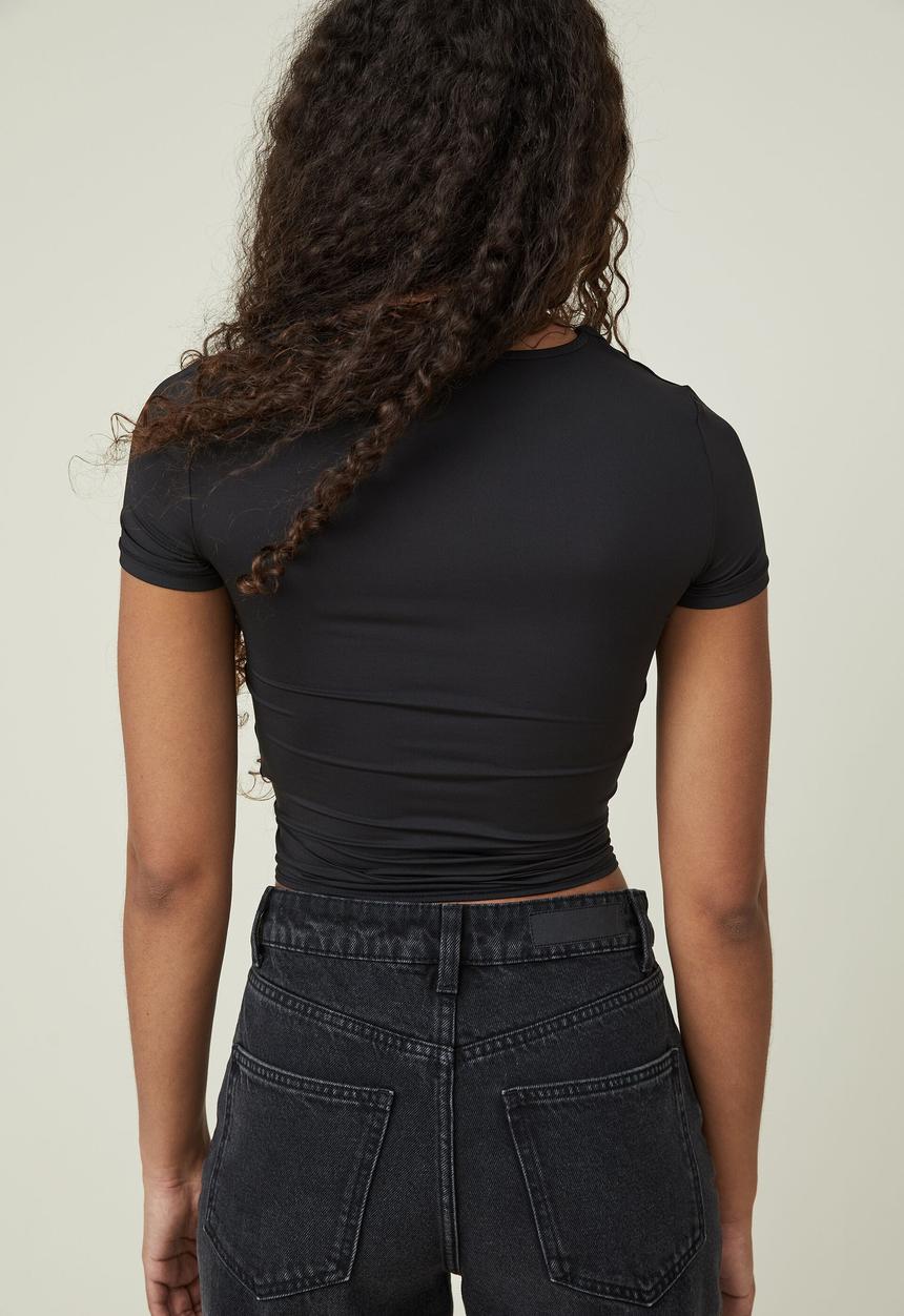 Cotton On - Sculpted crew neck tee - black