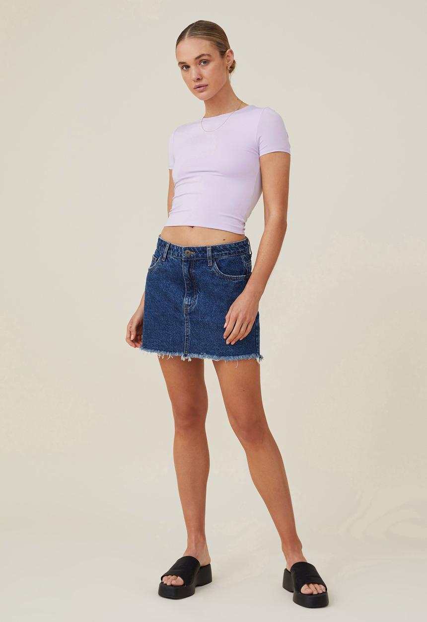 Cotton On - Sculpted crew neck tee - sweet mauve