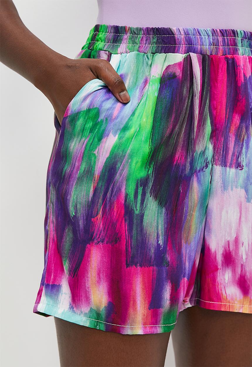 Superbalist - Printed pull on shorts - abstract brushstroke