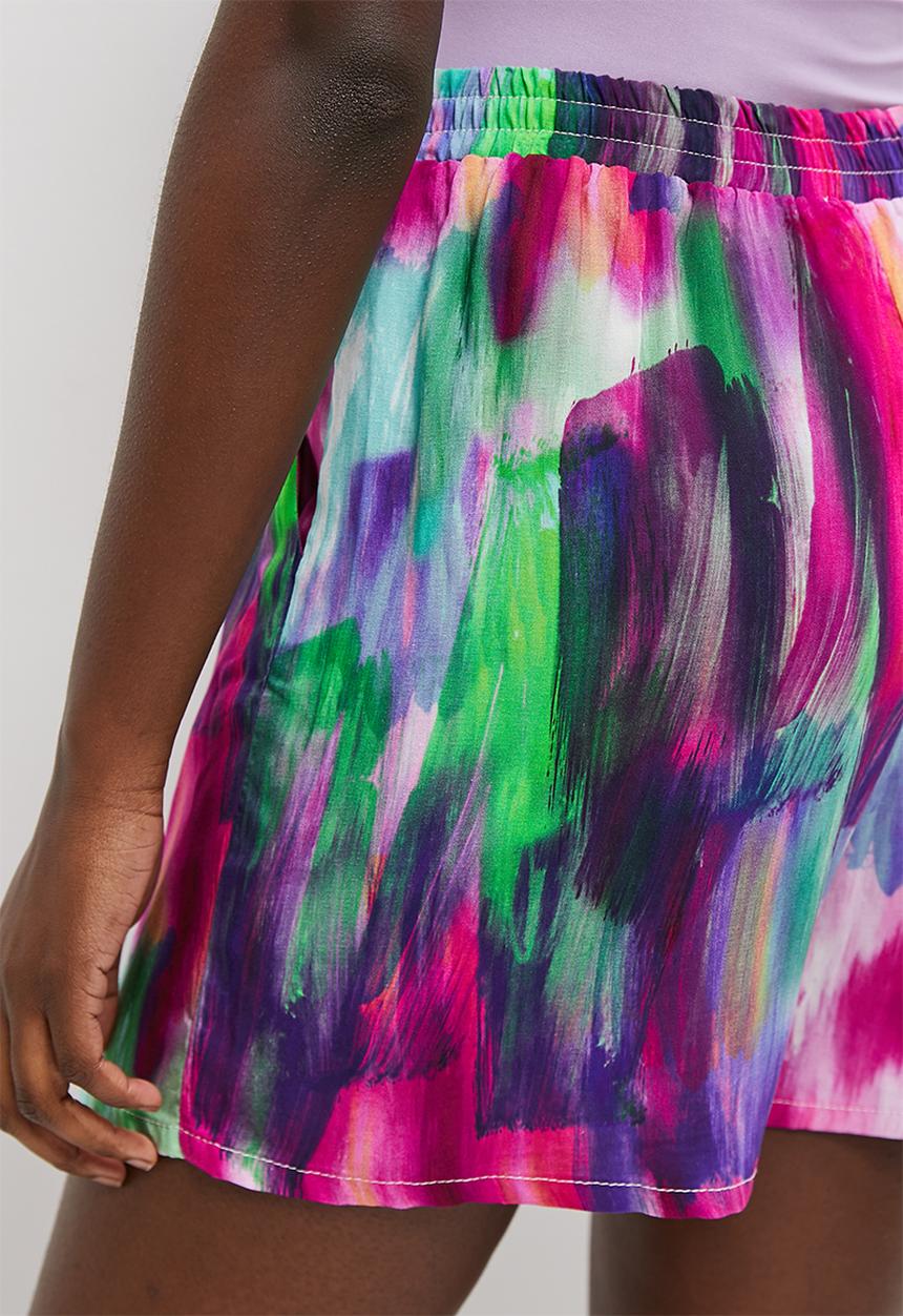 Superbalist - Printed pull on shorts - abstract brushstroke