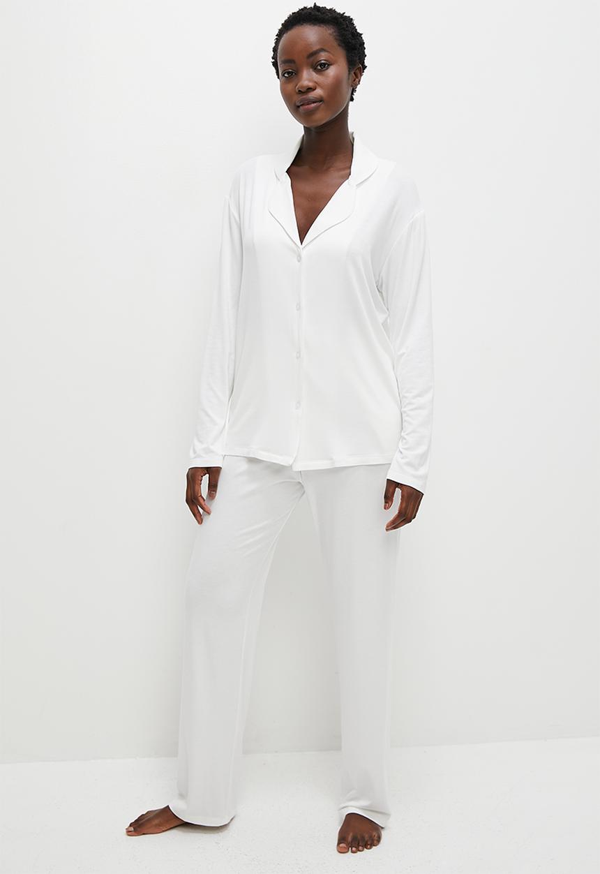 Superbalist - Sleep shirt & pants set - ecru