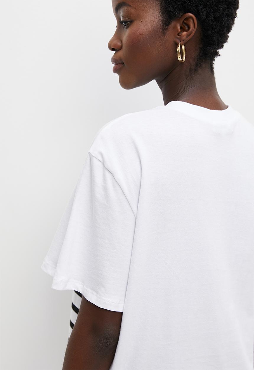 Superbalist - Bold stripe tee - white &  black