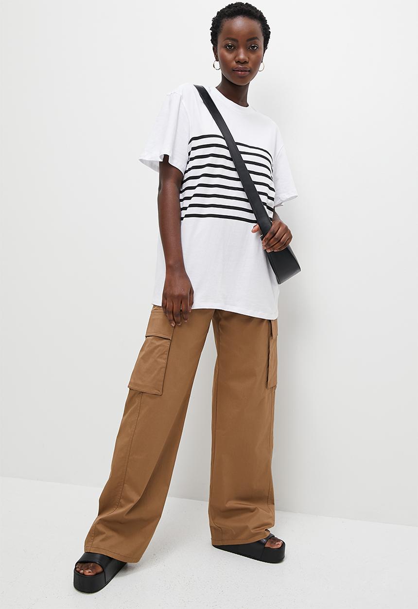 Superbalist - Bold stripe tee - white &  black