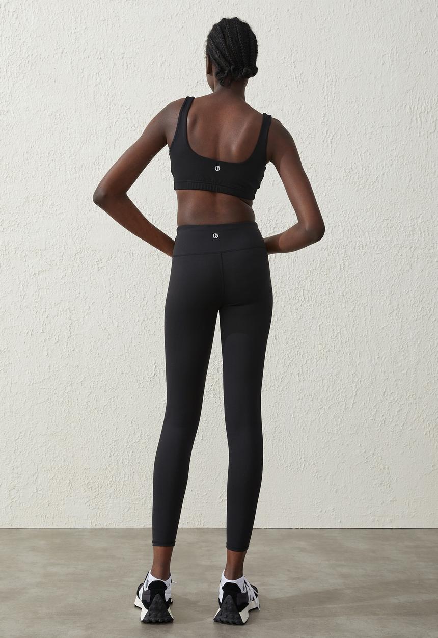 Cotton On - Square neck crop - black