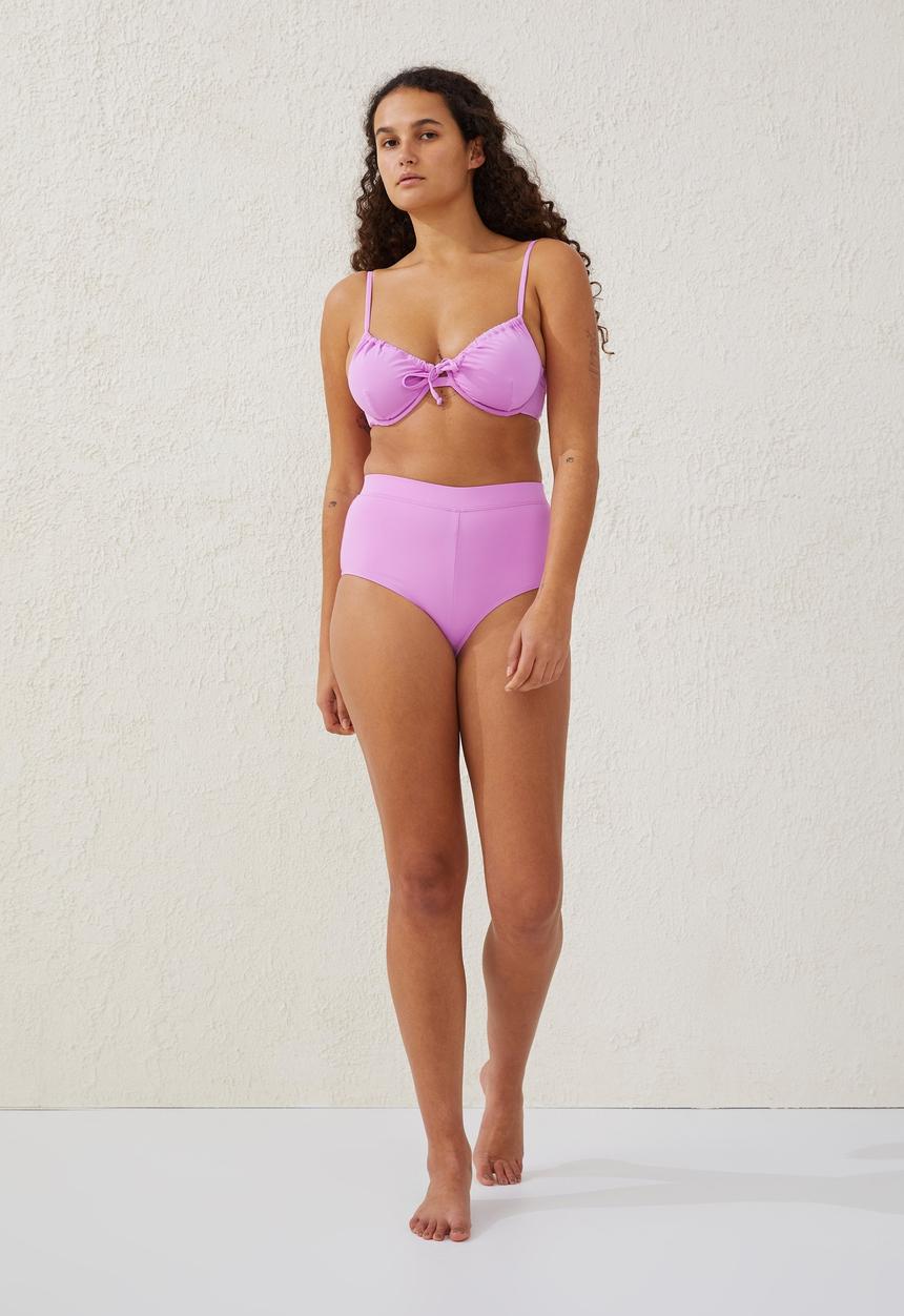 Cotton On - Boyleg full bikini bottom - digital orchid