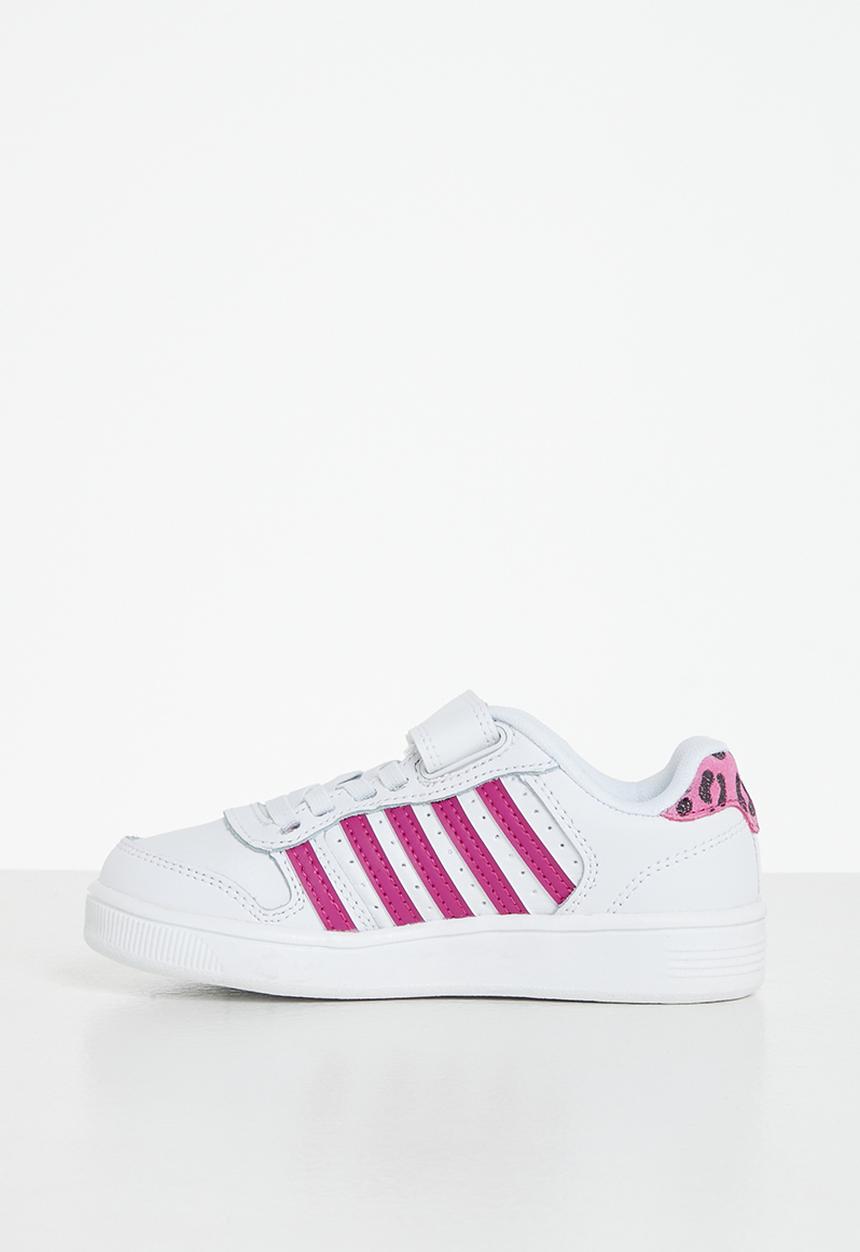 K-Swiss - Court palisades strap - white / fuschia / leopard