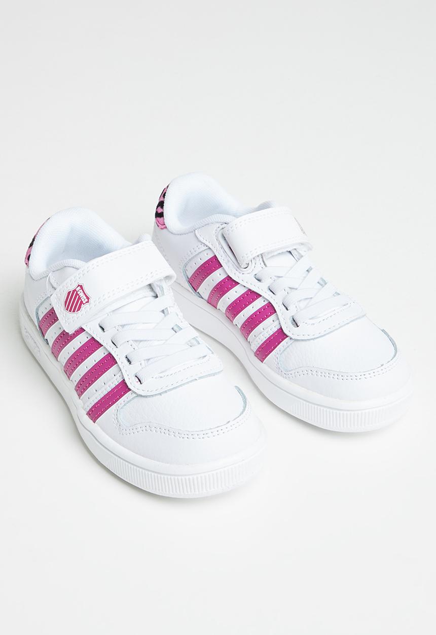 K-Swiss - Court palisades strap - white / fuschia / leopard