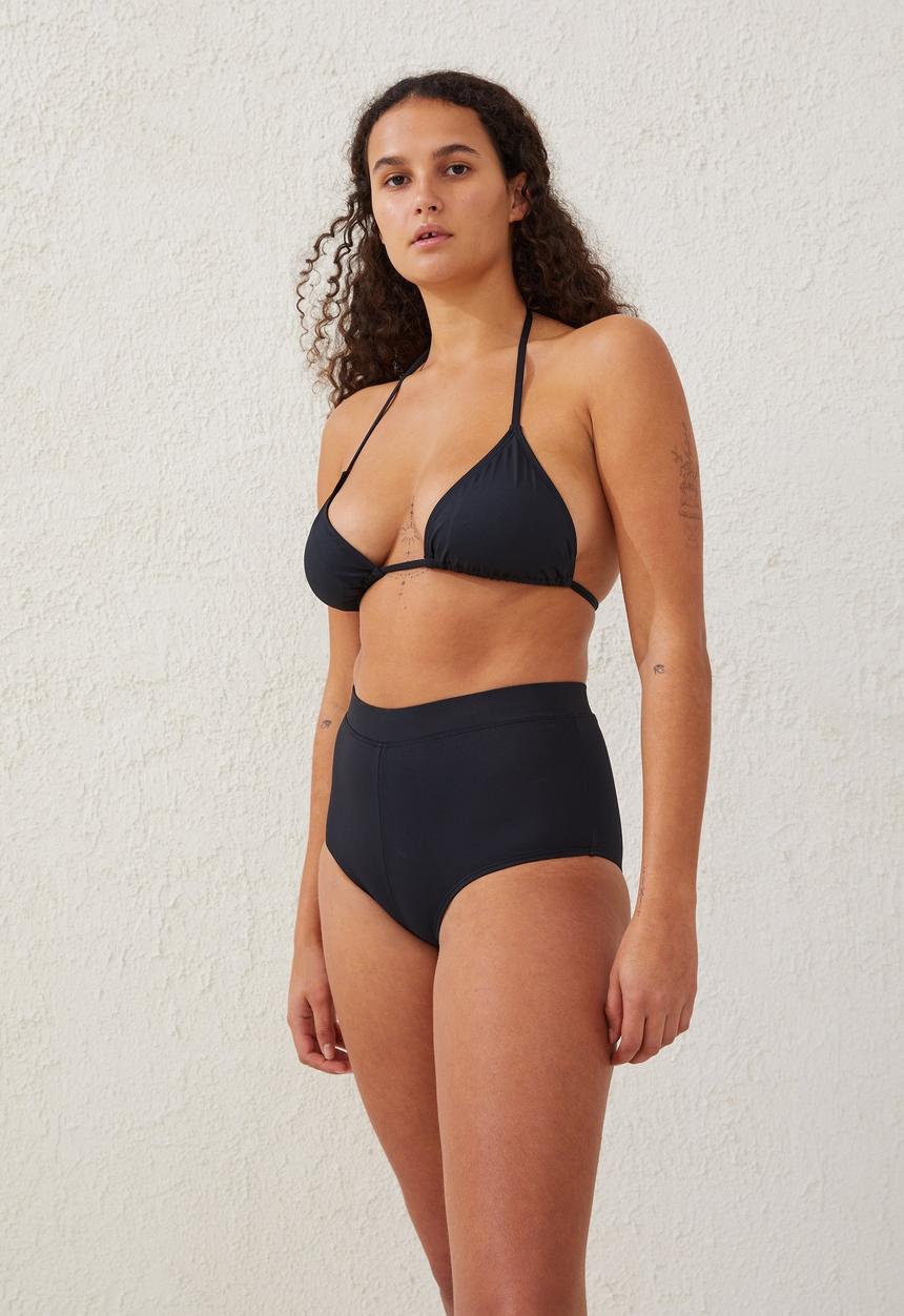 Cotton On - Boyleg full bikini bottom - black