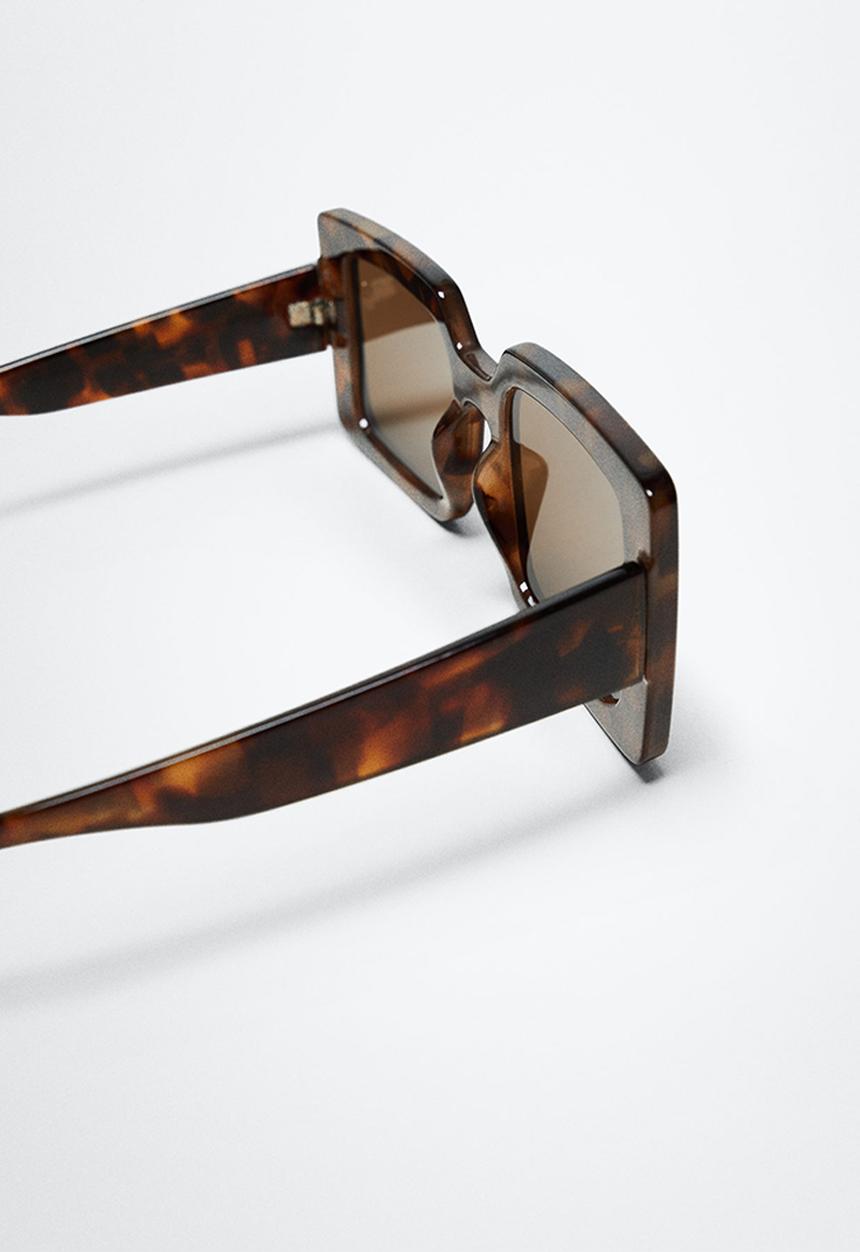 MANGO - Clear frame sunglasses - chocolate