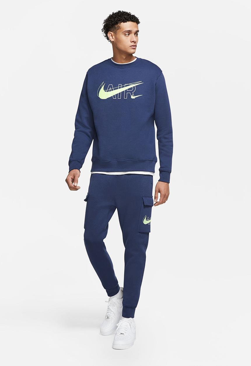 Nike - NSW Air  fleece  prnt pack bb sweatshirt  - midnight navy