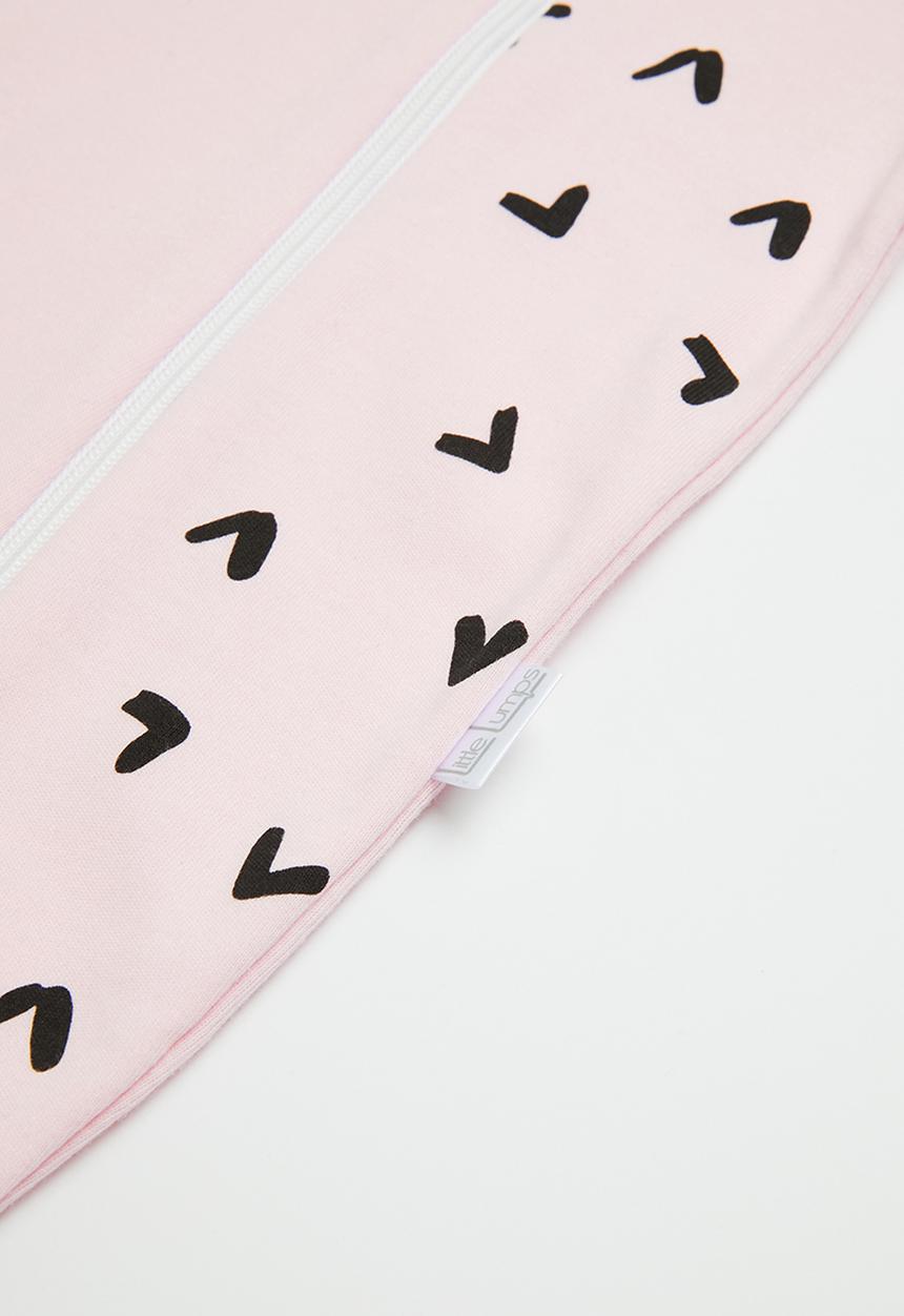 Little Lumps - Printed zip summer romper - pink