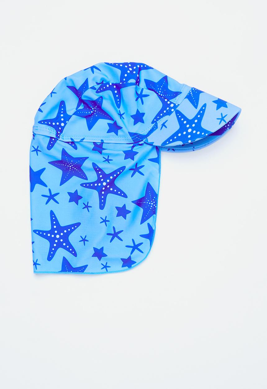Pop Candy - Boys starfish printed swim hat - blue