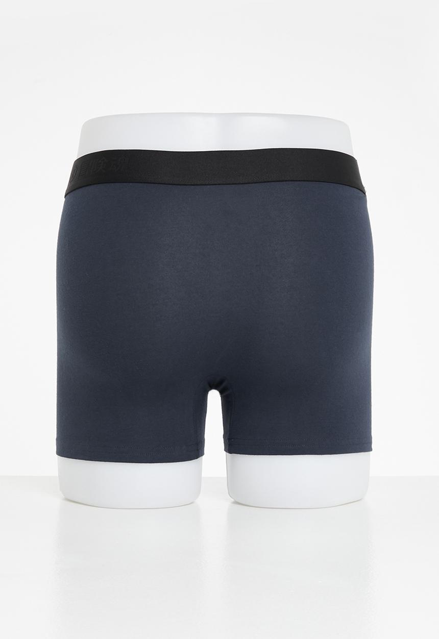 Superdry. - Boxer offset 2 pack - navy & burgundy