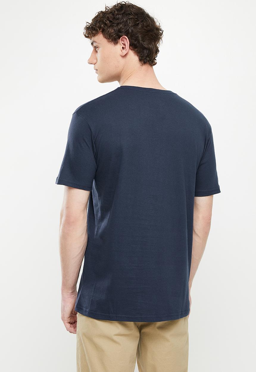 Quiksilver - Script talk front short sleeve -navy blazer