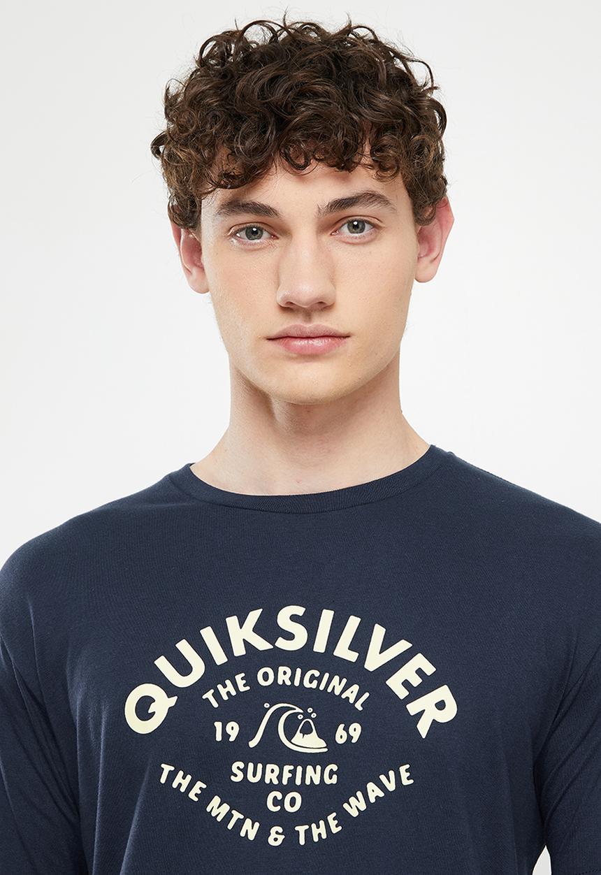 Quiksilver - Script talk front short sleeve -navy blazer