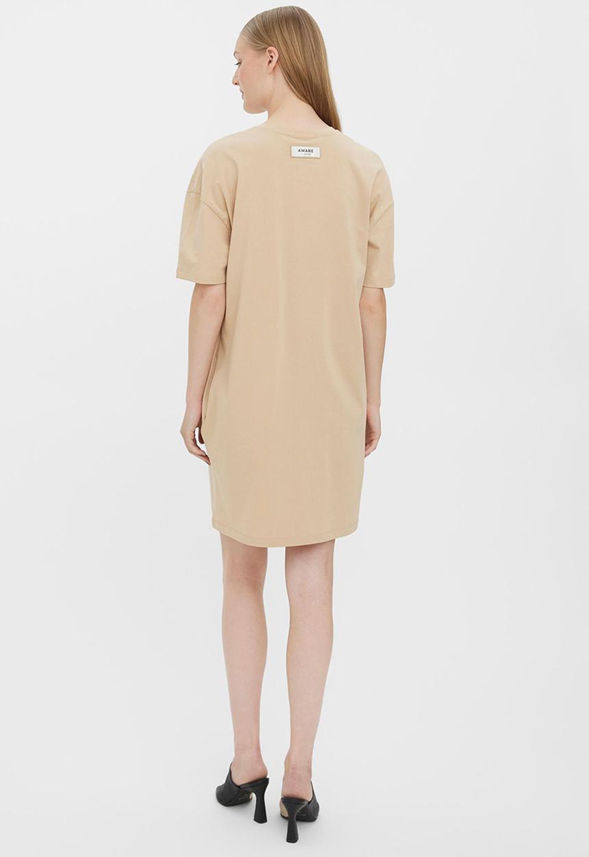 Vero Moda - Onella o-neck 2/4 dress - irish cream