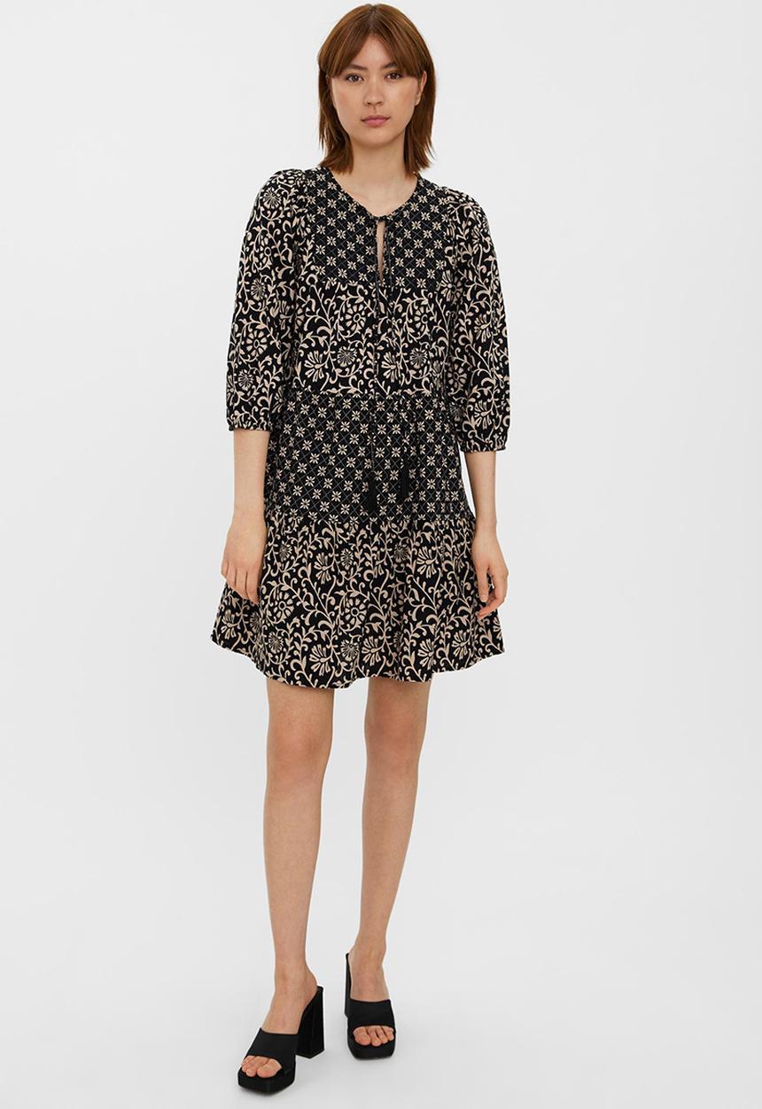 Vero Moda - Maya 3/4 short boho dress - irish cream
