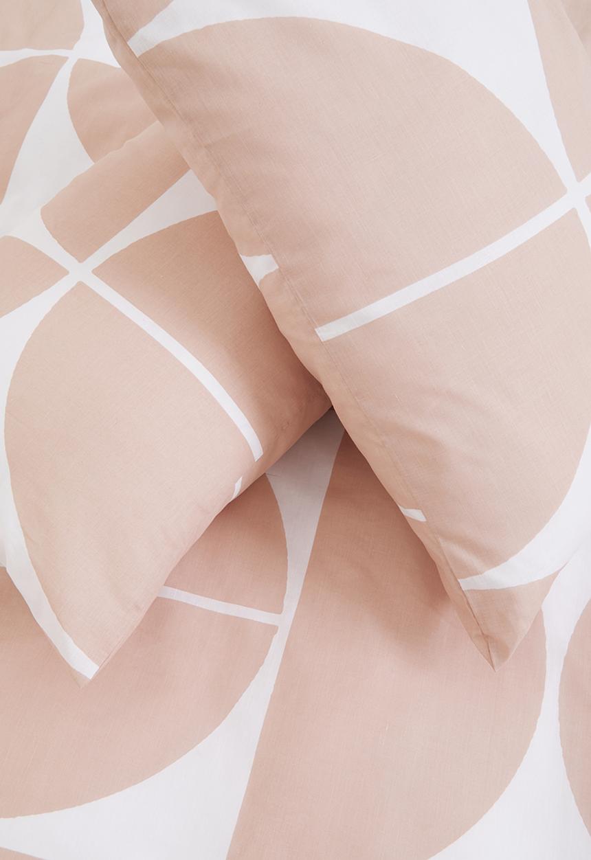 Sixth Floor - Shapes printed poly cotton duvet set - dusty pink