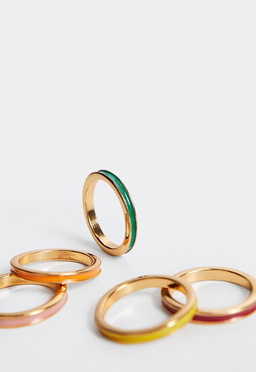 MANGO - Metal ring set - gold