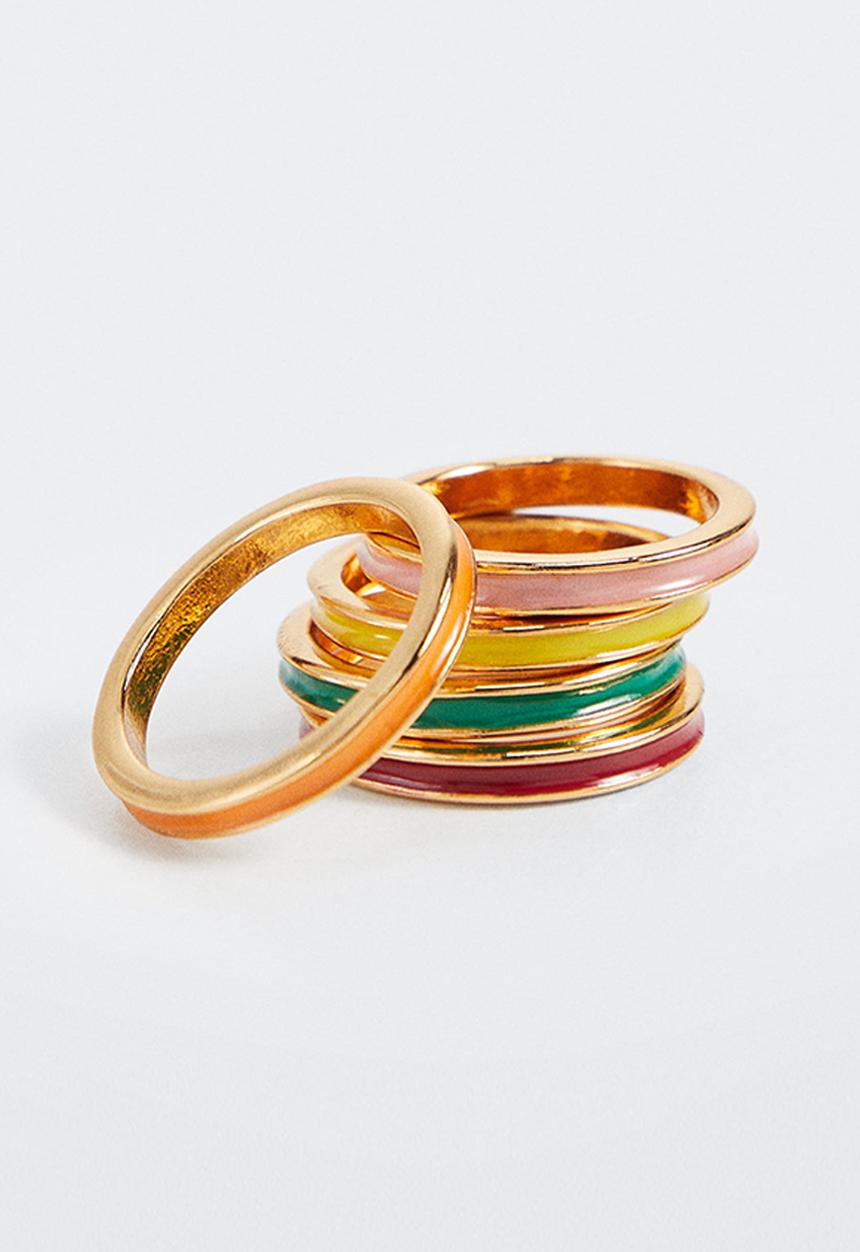 MANGO - Metal ring set - gold