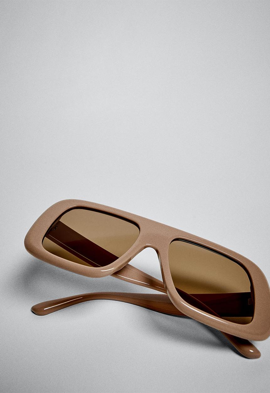 MANGO - Acetate frame sunglasses - medium brown