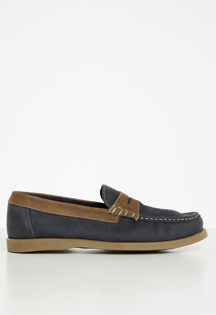 Grasshoppers - Blake - navy & dark brown