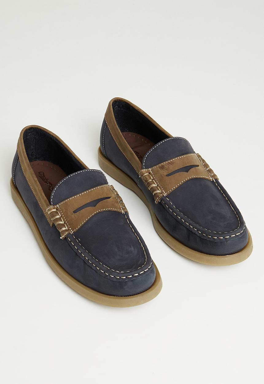 Grasshoppers - Blake - navy & dark brown